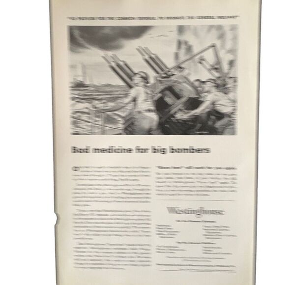 Vintage 1941 Westinghouse Medicine for Big Bombers Ad Advertisment - Picture 2 of 5